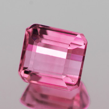 5.00 mm Octagon 0.72ct Sparkling Natural Intense Pink Tourmaline [Flawless-VVS]