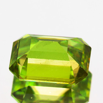 8x6 mm Octagon 1.65cts Superb Luster Rainbow Spark Natural Canary Green Sphene [VVS]