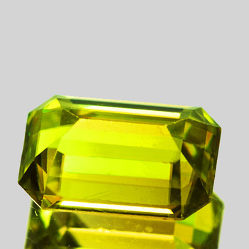 7x5 mm Octagon 1.05cts Superb Luster Rainbow Spark Natural Canary Yellow Sphene [VVS]