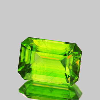 7.5x5 mm Octagon 1.20cts Superb Luster Rainbow Spark Natural Green Sphene [VVS]