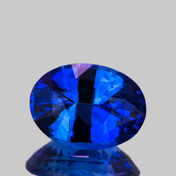 6.5x4.5 mm Oval {0.78ct} AAA Luster Natural SriLanka Intense Blue Sapphire [Flawless-VVS]-Free Certificate