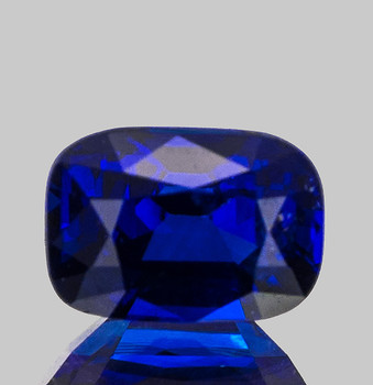 6x4 mm Cushion 0.81ct AAA Luster Natural SriLanka Top Royal Blue Sapphire [Flawless-VVS]-Free Certificate