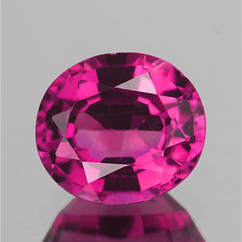 6x5.5 mm Oval 0.65ct Sparkling Natural Intense Pink Tourmaline [Flawless-VVS]