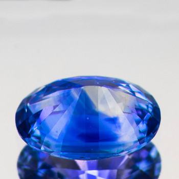 7x5 mm Oval {0.82ct} AAA Luster Natural SriLanka Intense Blue Sapphire [Flawless-VVS]-Free Certificate