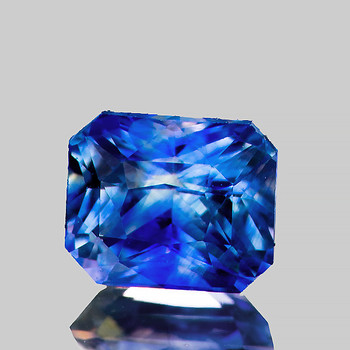 6.5x5.5 mm Octagon {1.45ct} Sparkling Natural Intense Blue Sapphire [Flawless-VVS]-Free Certificate