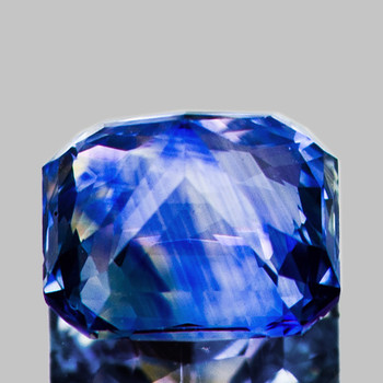 6.5x5.5 mm Octagon {1.45ct} Sparkling Natural Intense Blue Sapphire [Flawless-VVS]-Free Certificate