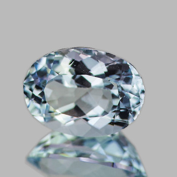 7.5x5.5 mm Oval {1.00cts} Brilliant Luster Natural Sky Blue Aquamarine [Flawless-VVS]