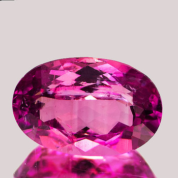 7x5 mm Oval 0.82ct AAA Luster Natural Top Intense Pink Tourmaline [SI]