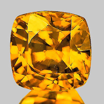 5.00 mm Cushion {0.65ct} Top Luster Natural Intense Yellow Sapphire [Flawless-VVS]