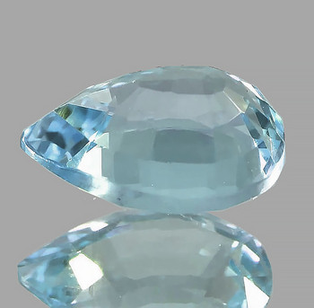 11.5x7.5 mm Pear {2.60ct} AAA Luster Natural Top Blue Aquamarine [Flawless-VVS]