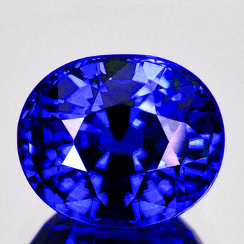 7x5.5 mm Oval 1.39ct AAA Luster Natural SriLanka Premium Top Intense Blue Sapphire [Flawless-VVS]-AAA Grade  Free Certificate