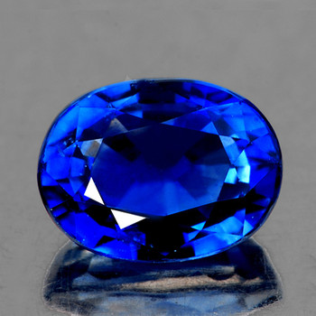 7x5.5 mm Oval 1.25ct AAA Luster Natural SriLanka Intense Blue Sapphire [Flawless-VVS]-AAA Grade Free Certificate