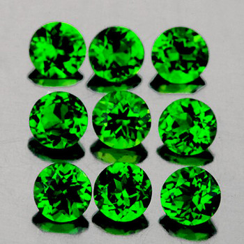 3.00 mm Round 9 pcs Top Luster Natural Unheated Chrome Green Diopside [Flawless-VVS]