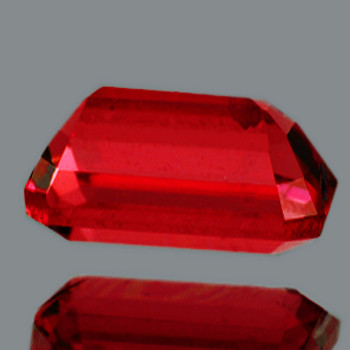 6x4 mm Octagon 1 piece Natural Intense Red Mozambique Ruby [VVS-VS]-AAA GRADE