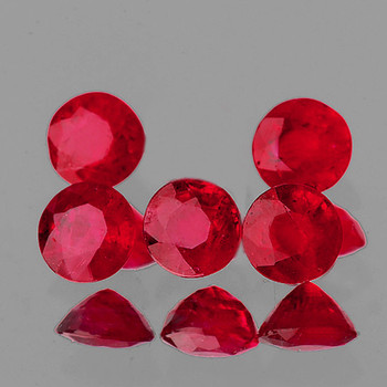 4.00 mm Round 5 pcs Top Luster Natural Red Mozambique Ruby [VS-SI]-Top Color