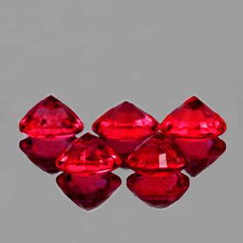 4.00 mm Round 5 pcs Top Luster Natural Red Mozambique Ruby [VVS-VS]-Top Color