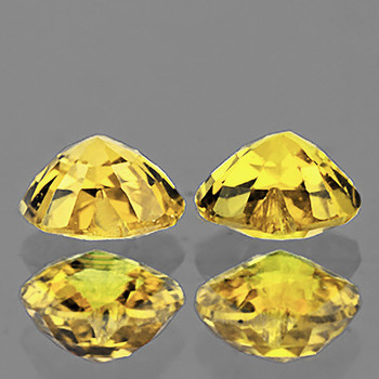 4.50 mm Heart 2 pcs AAA Top Luster Natural Ceylon Golden Yellow Sapphire [Flawless-VVS]