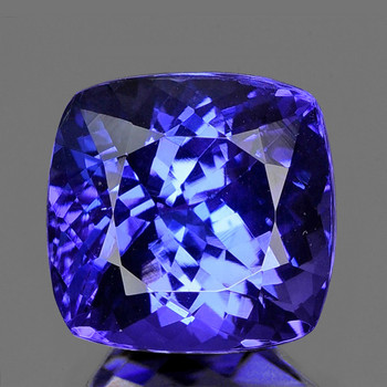 6.00 mm Cushion {1.15ct} AAA Luster Natural Intense Purple Blue Tanzanite [Flawless-VVS]