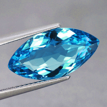 14x7 mm Marquise 1 piece AAA Fire Luster Natural Swiss Blue Topaz [Flawless-VVS]