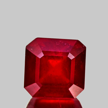 9.00 mm Octagon 5.85ct Top Luster Natural Top Intense Red Mozambique Ruby [VVS]-AAA Top Grade