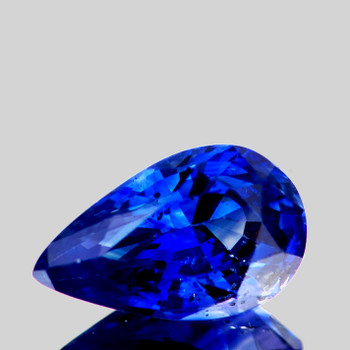 8x5 mm Pear {1.10ct} AAA Luster Natural SriLanka Royal Blue Sapphire [Flawless-VVS]-Free Certificate