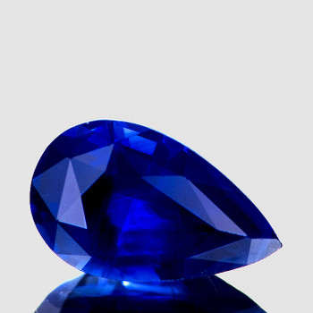 8x5 mm Pear {1.13ct} AAA Luster Natural SriLanka Intense Blue Sapphire [Flawless-VVS]-Free Certificate