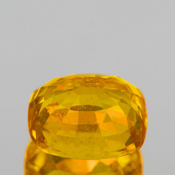 6x5 mm Cushion {1.15ct}  Machine Cut Top Luster Natural Intense Yellow Sapphire [VVS]