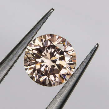 2.00 mm Round 1 piece AAA Superb Luster Natural Golden Champagne Diamond [VVS-VS]