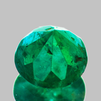 3.80 mm Round 0.21ct Lustrous Zambian Natural Brilliant Green Emerald [SI]