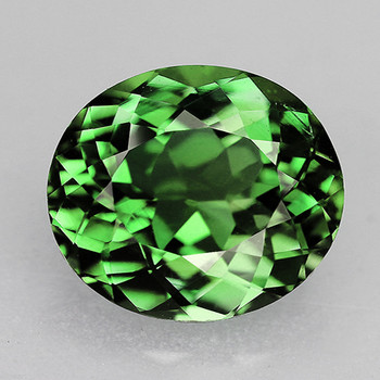 7.5x6.5 mm Oval {1.35ct} Fire Luster Natural Brilliant Green Tourmaline [Flawless-VVS]