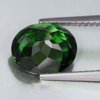 7.5x6.5 mm Oval {1.20ct} Fire Luster Natural Brilliant Green Tourmaline [Flawless-VVS]