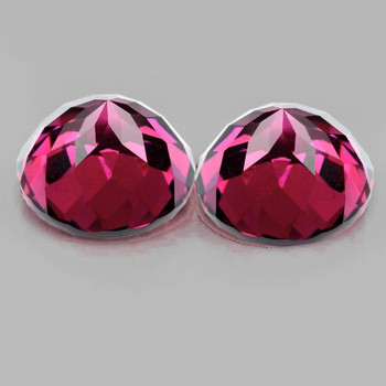 6.00 mm Round 2pcs AAA Luster Natural Intense Raspberry Pink Rhodolite Garnet [Flawless-VVS]