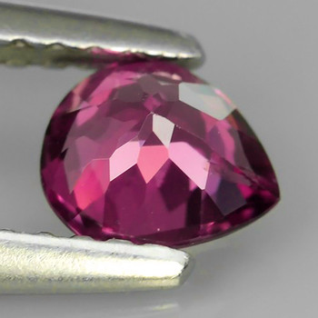 7.5x5.5 mm Pear {1.25ct} Top Luster Natural Intense Raspberry Pink Rhodolite Garnet [Flawless-VVS]
