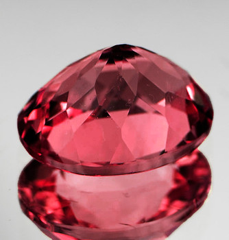 7x5.5 mm Oval {1.26cts} Lustrous Natural Intense Cherry Pink Rhodolite Garnet [Flawless-VVS]