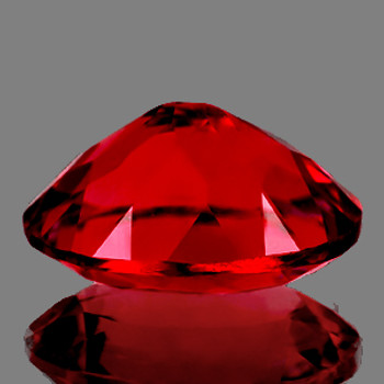 7.5x5.5mm Oval {1.35cts} Superb Luster Natural Intense Red Rhodolite Garnet [Flawless-VVS]