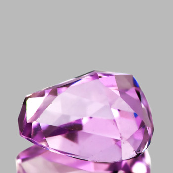 9x7 mm Pear 2.52cts AAA Luster Natural Pink Kunzite [Flawless-VVS]