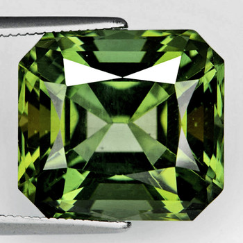 6.00 mm Octagon {1.60ct} Sparkling Natural Olive Green Tourmaline [Flawless-VVS]