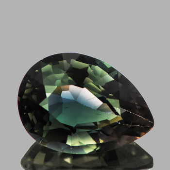 12.5x9 mm Pear {3.70cts} Sparkling Luster Natural Dark Green Tourmaline [Flawless-VVS]