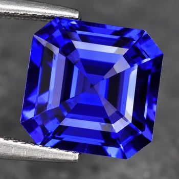 7.00 mm Octagon {2.02cts} AAA Luster Natural Intense Purple Blue Tanzanite [Flawless-VVS]-Top Grade