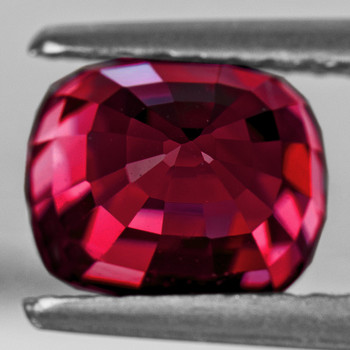 9.5x8 mm Cushion {3.82cts} Fire Luster Natural Intense Raspberry Pink Rhodolite Garnet [Flawless-VVS]