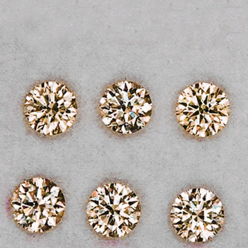 3.20 mm Round 6 pcs Superb Luster Machine Cut Natural Peach Sapphire [Flawless-VVS]