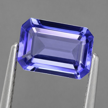 6x4 mm Octagon 1 piece Fire Luster Natural Purple Blue Tanzanite [Flawless-VVS]