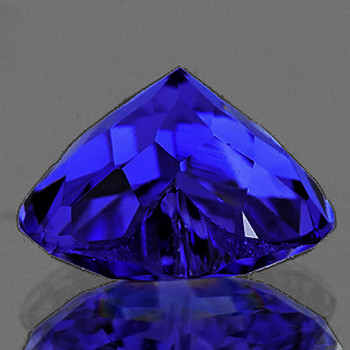 8.00 mm Heart {1.62ct} AAA Fire Luster Natural Top D-Block Purple Blue Tanzanite [Flawless-VVS]-AAA Grade
