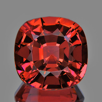 7.00 mm Cushion {1.98cts} Fire Luster Natural Intense Orange Rhodolite Garnet [Flawless-VVS]