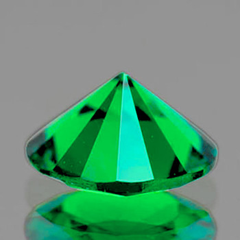 4.70 mm Round {0.45ct} Superb Luster Natural Intense Chrome Green Tsavorite Garnet [Flawless-VVS]-Top Grade