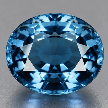 7.5x6.5 mm Oval {1.60ct} Fire Luster Natural Sparkling Blue Sapphire [Flawless-VVS]-Free Certificate