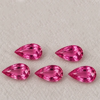 5x3 mm Pear 5 pieces Fire Luster Natural Pink Sapphire [Flawless-VVS]-AAA Grade
