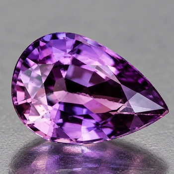 7.5x5 mm Pear {0.82ct} Fire Luster Natural SriLanka Intense Purple Sapphire [Flawless-VVS]-Free Certificate