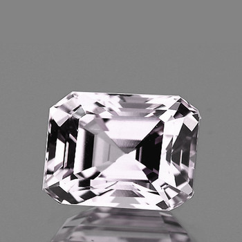 7.5x6 mm Octagon 2.20cts Sparkling Natural White-Pink Kunzite [Flawless-VVS]