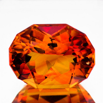11.5x9 mm Oval Fancy 3.50ct AAA Luster Natural Intense Orange Citrine [Flawless-VVS]